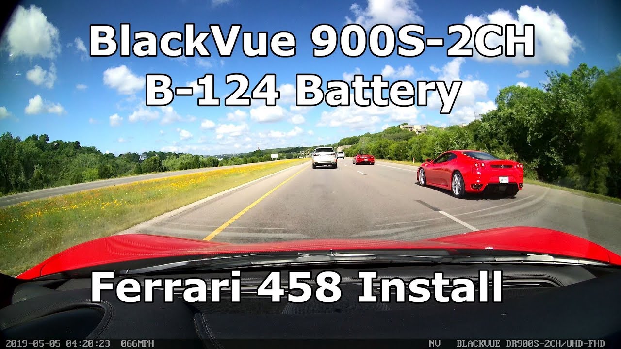 Ferrari-458-BlackVue-900S-2CH-Front-and-Rear-Dashcam-Installation
