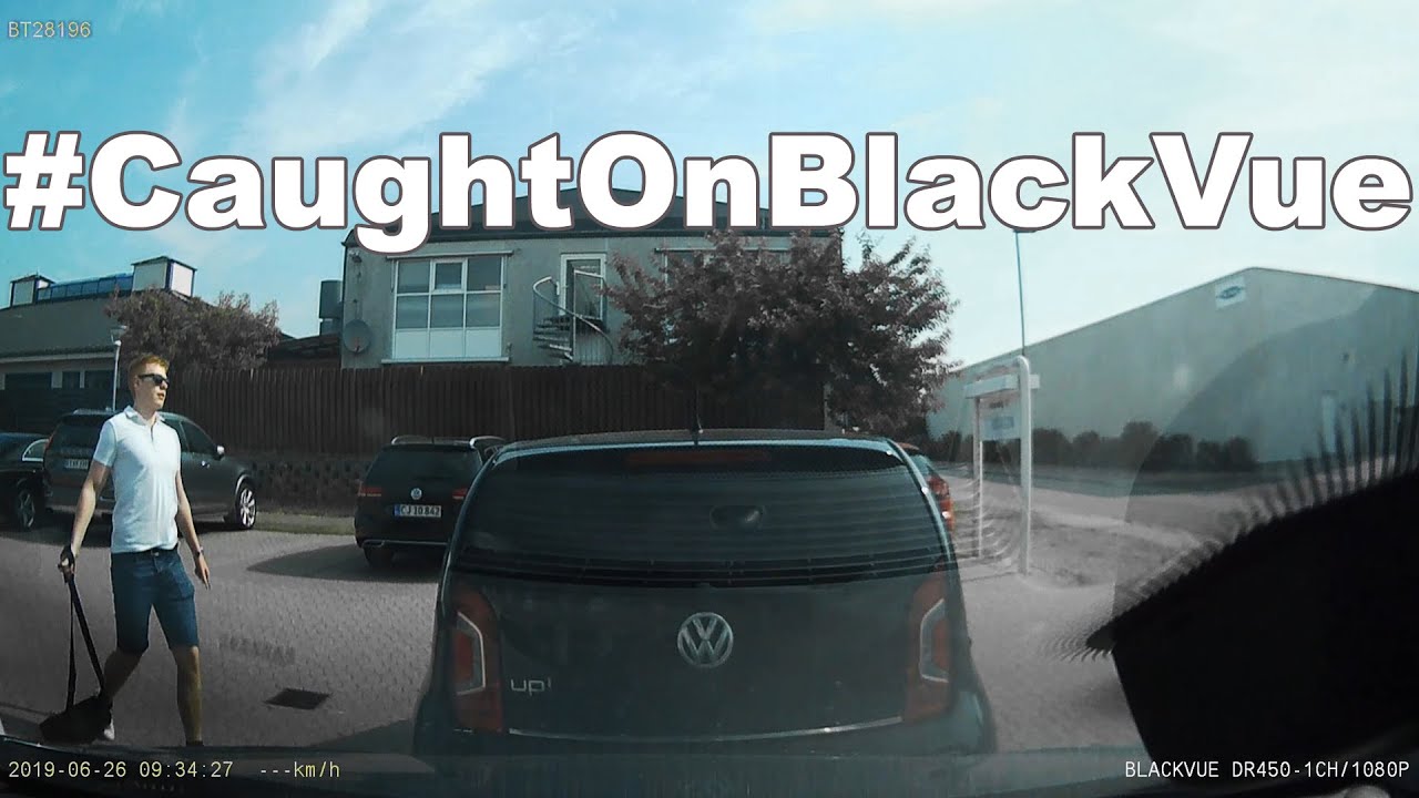 Forgotten-Hand-brake-Causes-Accident-CaughtOnBlackVue