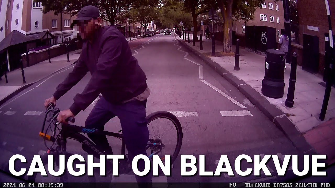 Hit-By-A-Distracted-Cyclist-CaughtOnBlackVue