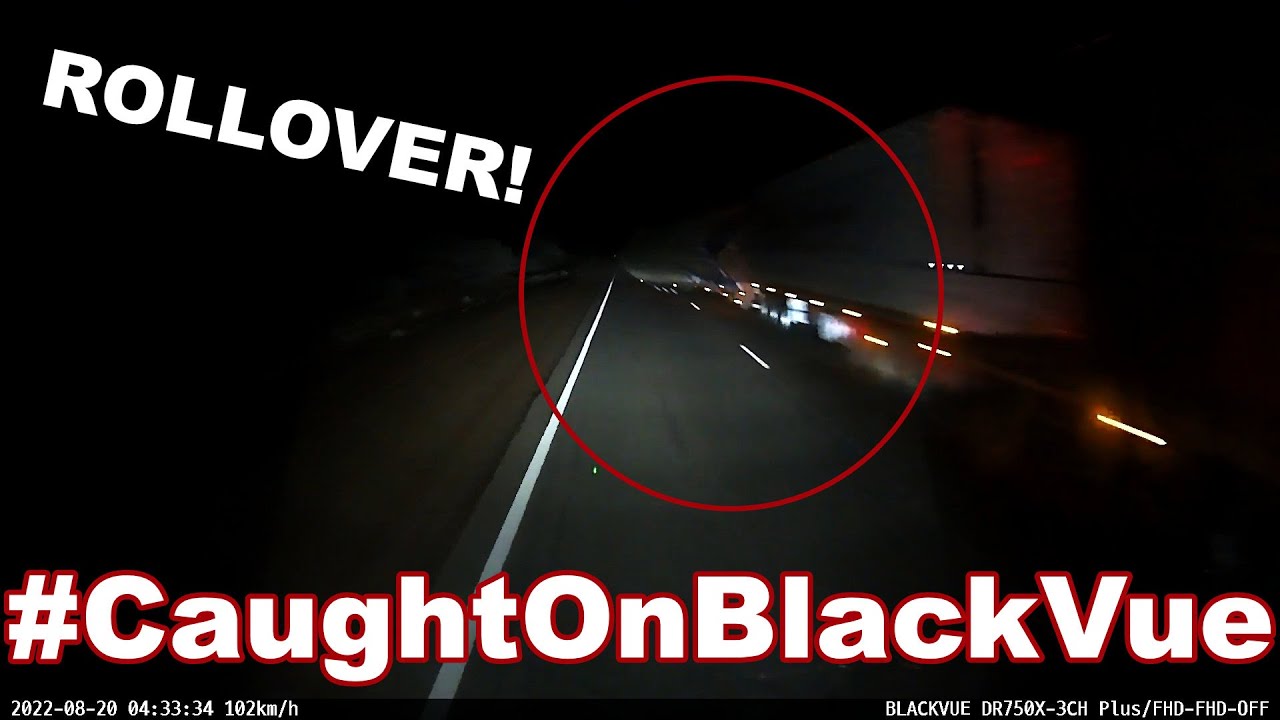 Lorry-Trailer-Rolls-Over-Causes-Serious-Crash-CaughtOnBlackVue