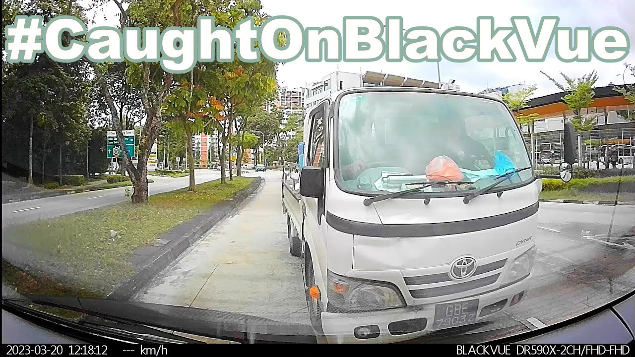 Rear-ended-By-A-Truck-At-An-Intersection-CaughtOnBlackVue