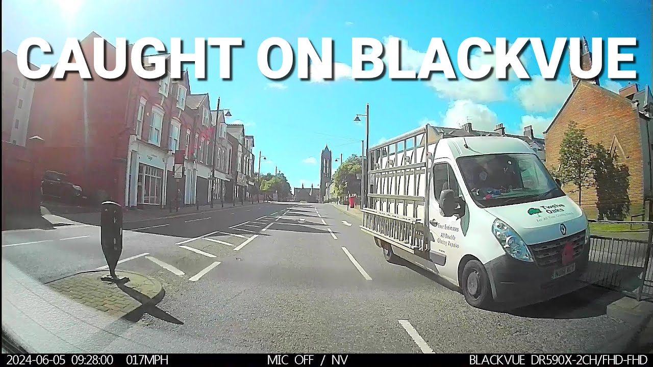 Van-Driver-Crashes-By-Himself-Tries-To-Blame-Innocent-Learner-Driver-CaughtOnBlackVue