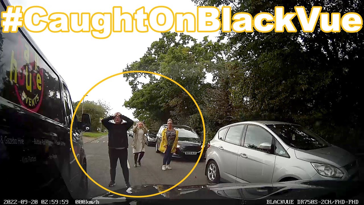 Van-Rolls-Down-The-Hill-Hits-BMW-CaughtOnBlackVue
