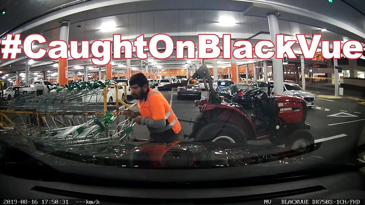 Vehicle-Hit-By-A-Shopping-Cart-CaughtOnBlackVue