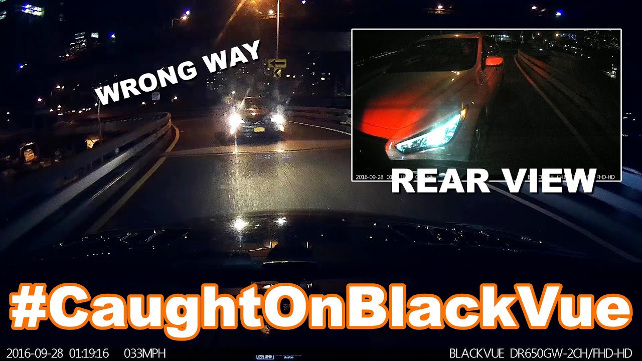 WRONG-WAY-ON-THE-RAMP-Head-on-and-Rear-Close-Calls-CaughtOnBlackVue