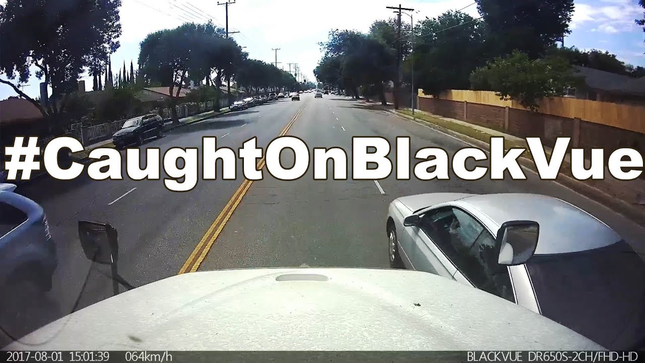 Uninsured Driver Hits A Truck #CaughtOnBlackVue
