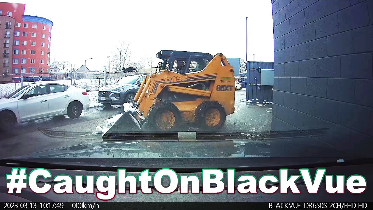Hit-and-run By A… Construction Vehicle?! #CaughtOnBlackVue